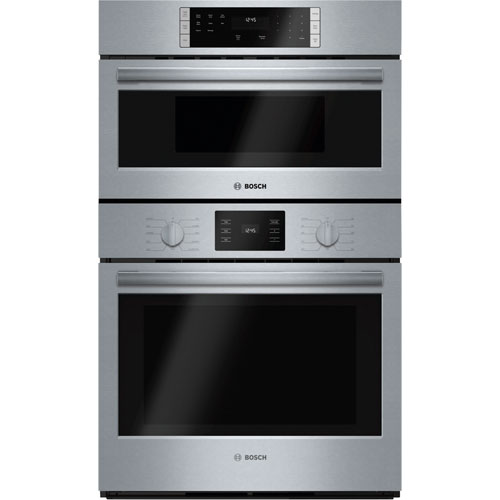 Bosch 30" 4.6 Cu. Ft. Fan Convection Electric Combination Wall Oven - Stainless Steel