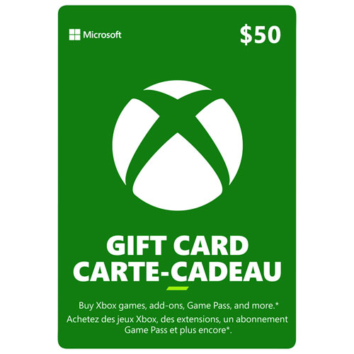 Carte-cadeau de 50 $ pour Xbox Live - Téléchargement numérique