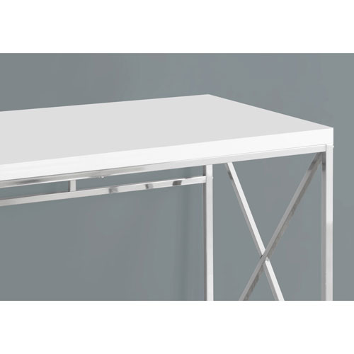 Contemporary Computer Desk - Glossy White