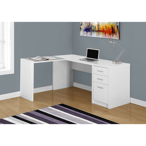 Contemporary Corner Desk White Best Buy Canada