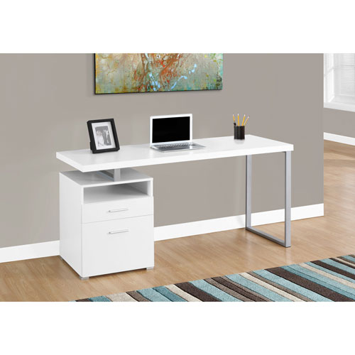 Contemporary Computer Desk White Best Buy Canada