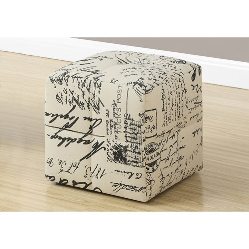 Fabric Footrest Ottoman - Vintage