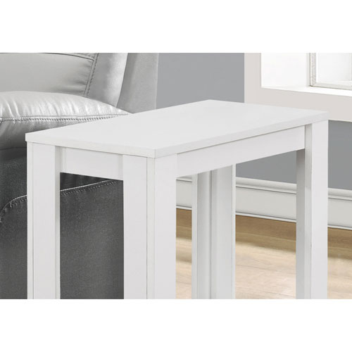 Contemporary Rectangular Accent Table - White
