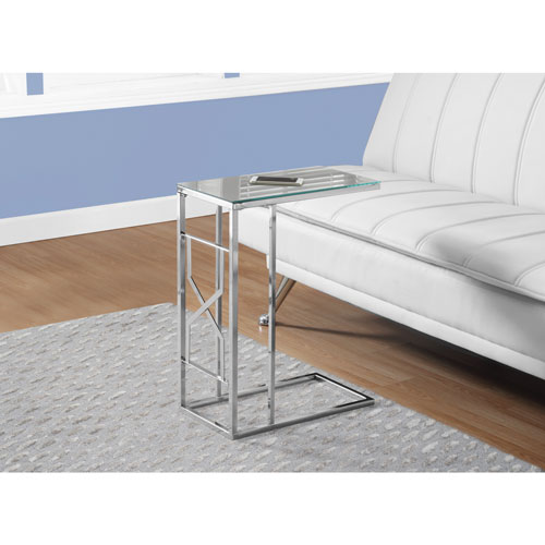 Contemporary Rectangular Accent Table Chrome Mirror End Side Contemporary Rectangular Accent Table Chrome Mirror