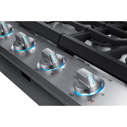 Surface de cuisson au gaz de 30 po à 5 brûleurs de Samsung - Acier inoxydable
