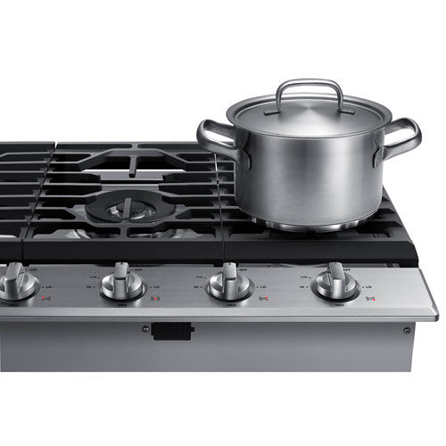 Surface de cuisson au gaz de 30 po à 5 brûleurs de Samsung - Acier inoxydable