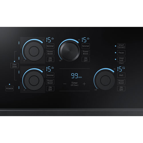 Samsung 30" 3-Element Induction Cooktop (NZ30K7880UG/AA) - Black Stainless Steel