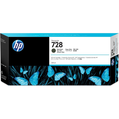 HP 728 300-ML MATTE BLACK INK CRTG