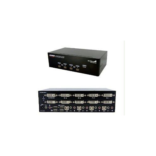 4 Port Dual DVI USB KVM Switch