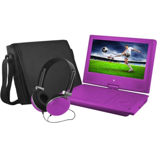 Ematic EPD909 Portable DVD Player 9" Display 640 x 234 Purple