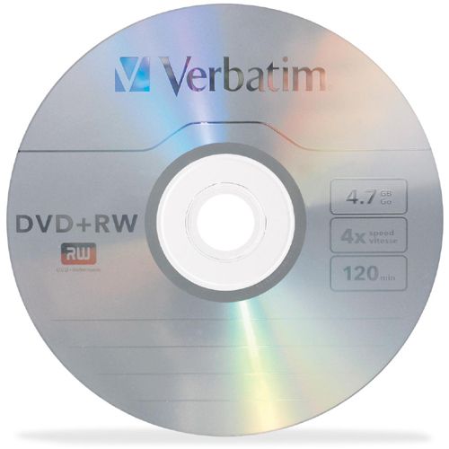 Verbatim DVD+RW 4.7GB 4X with Branded Surface - 30pk Spindle