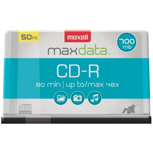 Maxell CD Recordable Media - CD-R - 48x - 700 MB - 50 Pack Spindle