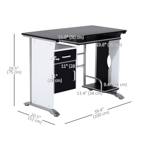 Homcom Computer Desk - Black