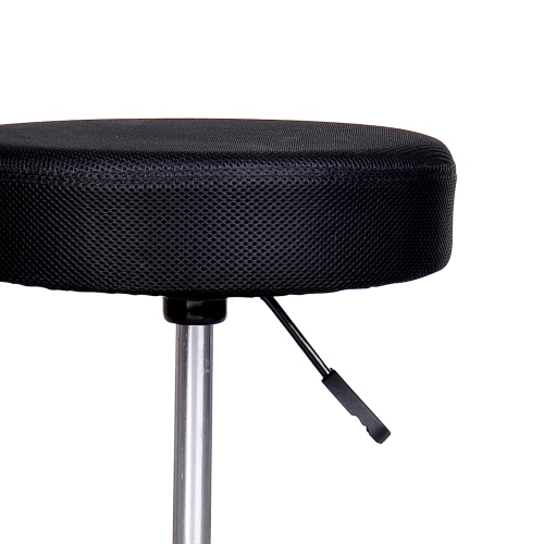 HOMCOM Adjustable Hydraulic Swivel Massage Salon Stool Facial Spa Tattoo Saddle Chair with 3 Changeable Seat Covers, Red/White/Black