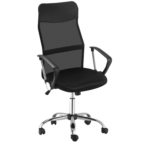 HOMCOM Mesh Swivel High Back Ergonomic Office Chair – Black