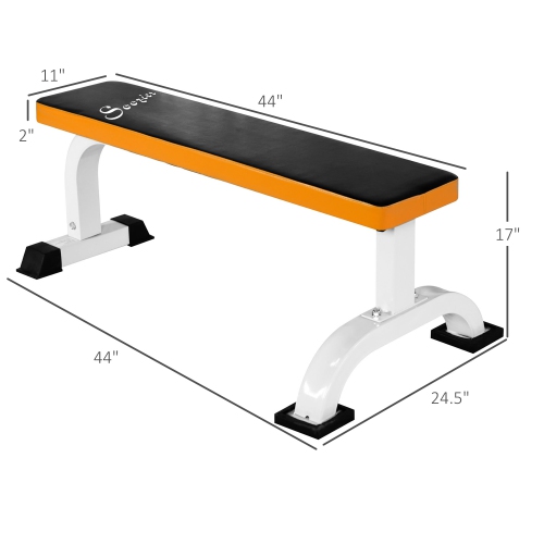 Banc d'entraînement polyvalent avec haltère plat de Soozier - Banc d'entraînement à la maison - Planche utilitaire