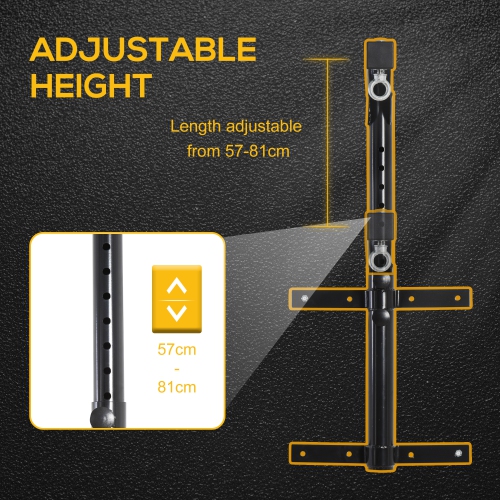 Soozier 220lbs Wall Mounted Punching Bag Hanger, Adjustable Height Punching Bag Holder for Boxing and MMA Training