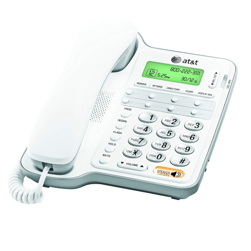 AT & T CL2909 Téléphone filaire de bureau / mur avec haut-parleur - blanc