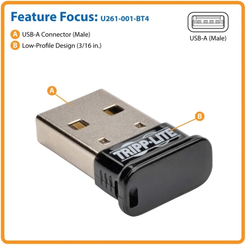 Tripp Lite Mini Bluetooth 4.0 USB Adapter