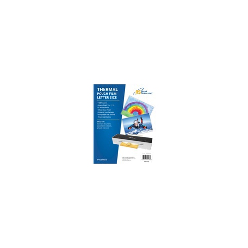 Royal Sovereign Letter Size 5mil Thermal Laminating Pouches - 100 pk