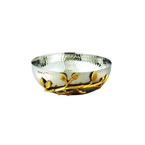 Elegance Gilt Leaf Hammered Bowl