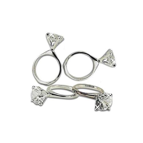 Elegance Diamond Ring Napkin Rings Set of 4, 1"x2.75"x1.75"