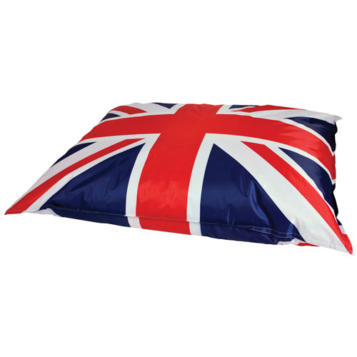 Fauteuil poire contemporain BigBag Union Jack XL de Sitting Point - Rouge - Bleu Marine - Blanc
