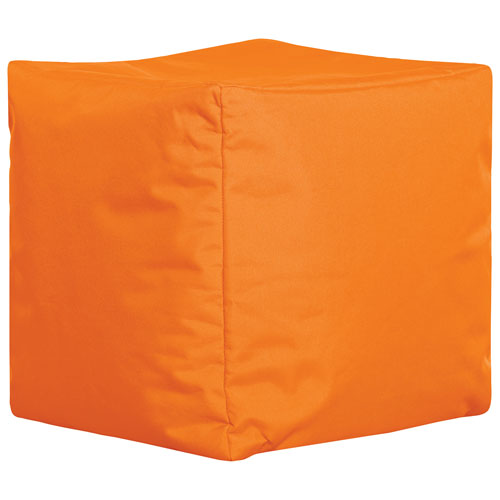 Sitting Point Cube Brava Contemporary Bean Bag Chair - Orange