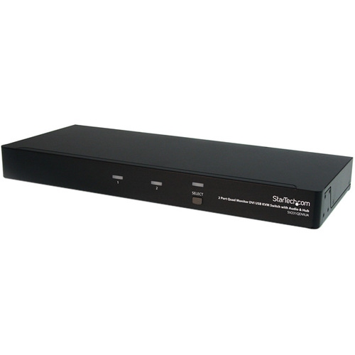 STARTECH  2 Port Quad Monitor Dual-Link Dvi USB Kvm Switch W/ Audio