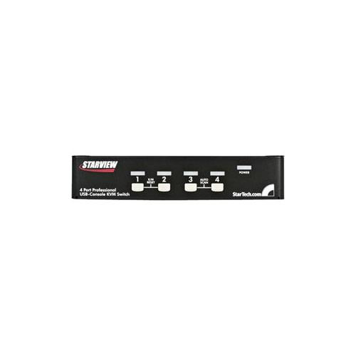 StarTech 4 Port 1U Rackmount USB PS/2 KVM Switch with OSD