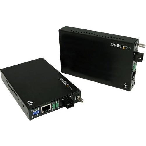 StarTech 10/100 Mbps Ethernet Single Mode WDM Fiber Media Converter Kit SC 20km