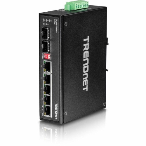 TRENDnet 6-Port Hardened Industrial Gigabit DIN-Rail Switch TI-G62