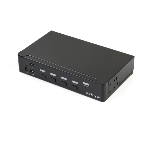 StarTech 4 Port DisplayPort KVM Switch - DP KVM Switch with Audio and Built-in USB 3.0 Hub for Peripherals - 4K 30Hz