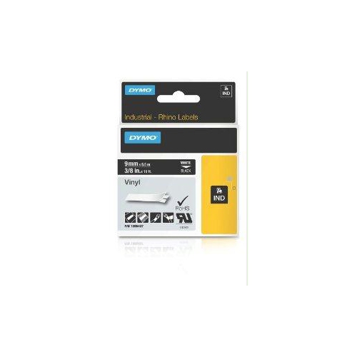 Dymo White on Black Color Coded Label