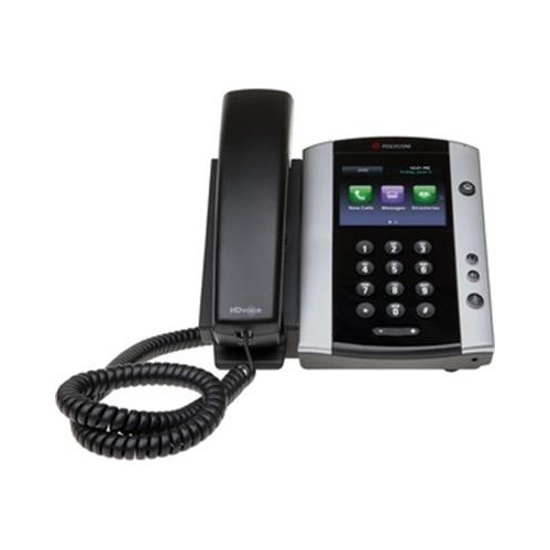 Polycom VVX 501 PoE – 12 Line SIP HD Voice Multimedia Phone, Open Source [3.5" captive colour touch display] [dual 10/100/1000 PoE Ethernet ports]