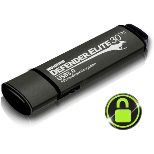 KANGURU  Defender Elite30 Hardware Encrypted USB Flash Drive, 128G (Kdfe30-128G)