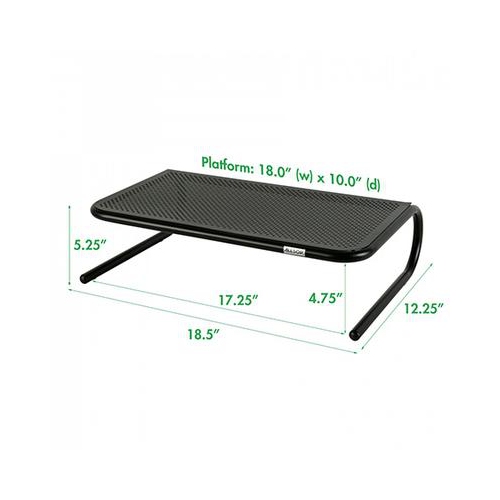 Allsop Metal Art Monitor Stand with 18-in Wide Platform - Black
