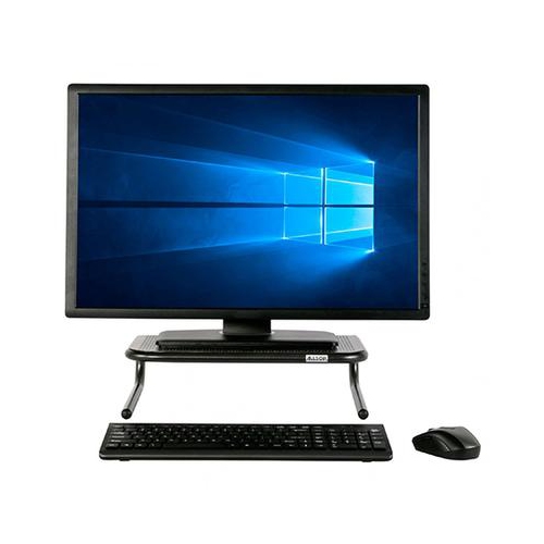 Allsop Metal Art Monitor Stand with 18-in Wide Platform - Black