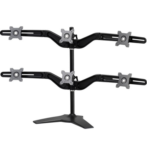 AMER NETWORKS Amer Mounts Stand Based Hex Monitor Mount Up to 24" , 13.2Lb Monitors Amr6S