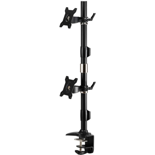 AMER NETWORKS  Mounts Clamp Based Vertical Dual Monitor Mount for Two 15"-24" Lcd/led Flat Panels