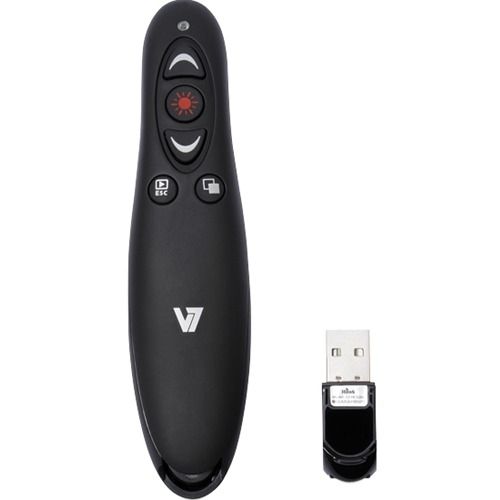 V7 Professional Wireless Presenter with Laser Pointer and microSD Card Reader