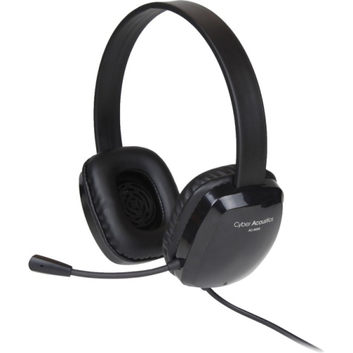 Casque d'écoute stéréo AC-6008 de Cyber Acoustics avec prise simple