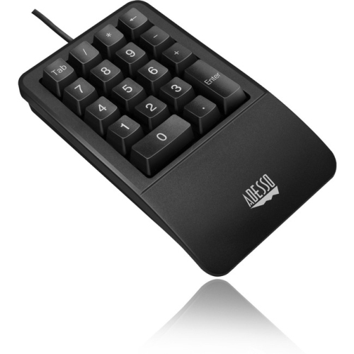 Adesso AKB-618UB Antimicrobial Waterproof Numeric Keypad with Wrist Rest Support