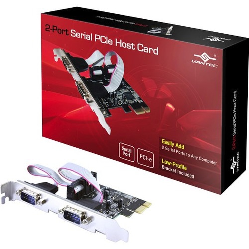 VANTEC 2 PORT SERIAL PCIE CARD