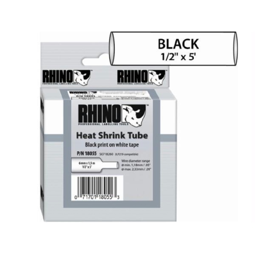 DYMO/CARDSCAN/ROLODE  Dymo Heat Shrink Tube In White