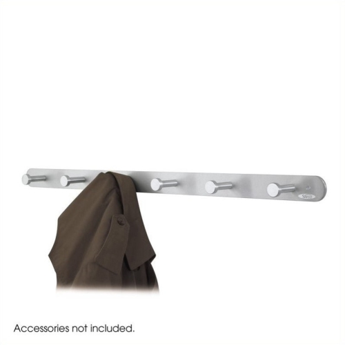 RACK, COAT 6 HOOK,SLVR