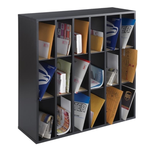 SAFCO  18 Compartment Mail Sorter In In Black
