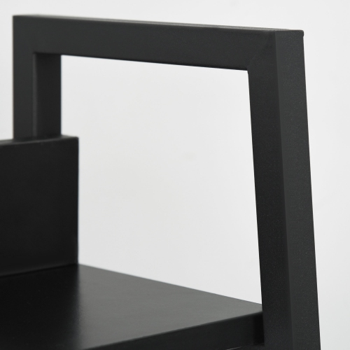 HOMCOM Modern Bookshelf Storage with 5-Tier Wide Shelving, Metal Frame, Wooden Bookcase for Living Room Library Home Furniture, Black