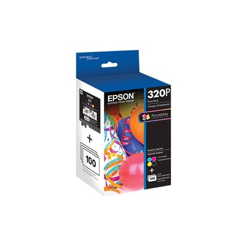 Epson T320P Ink Cartridge/Paper Kit - Black, Cyan, Magenta, Yellow