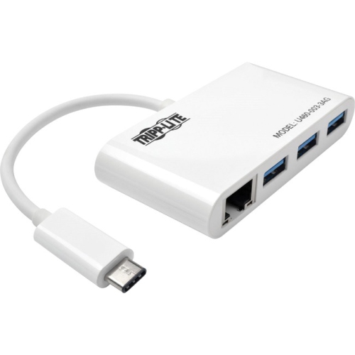 TRIPP LITE  3-Port USB-C to USB-A Hub Portable W/ Gigabit Ethernet Port Rj45